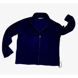 Bass Pro Shops Jacket Mens Large Blue Fleece Long Sleeve Full Zip Thermal Casual